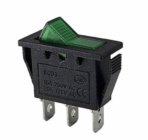 Kfz-Schalter, Umschalter 3-polig, 12V-250V/20A, 2 Stellungen EIN/EIN