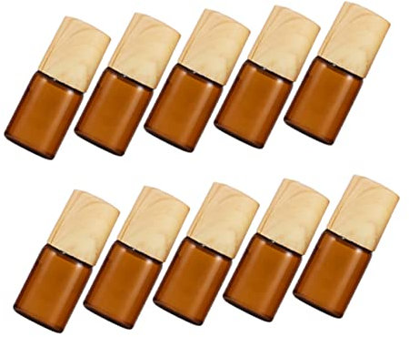MAGICLULU 10pcs Essential Oil Bottle Refillable Perfume Bottles Aromatherapy Bottle Gemstones Bulk Fragrance Bottles Roller Sample Vials Mini Glass Bottles Empty Ball Travel Abs Lip Gloss