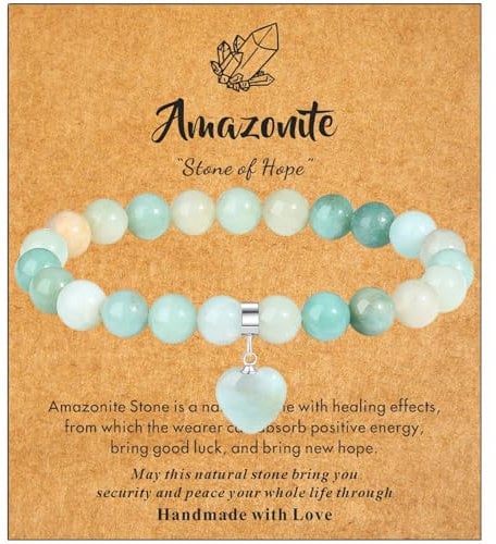XIANNVXI Healing Bracelets for Women Crystal Amazonite Bracelet 8mm Beaded Bracelet for Women Jewellery