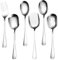 Scettar 6 Pcs Stainless Steel Serving Spoons Set, Serving Spoons, Large Serving Spoons for Buffet, for Serving Kitchen Cooking Restaurant Banquet