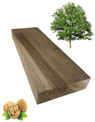 ARMLAZER Bâton de Noyer, raboté sur quatre côtés Bâton en Bois de Noyer, blanc en bois foncé pour le produit de bricolage