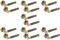 HANDLEZONE® 7 Sets Evo Grip Lever On Round Rose Door Handles, Internal Passage Latch Handles - Antique Bronze