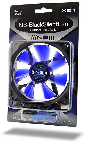 Noiseblocker (92mm, XE1 - Case Fan 92mm BlackSilent Fan XE1 - Ventilateur PC 92mm avec Ailes Silencieuses - Le Volume Maximum est Seulement 17dB (A) et Le Débit d'air de 50 m³/h