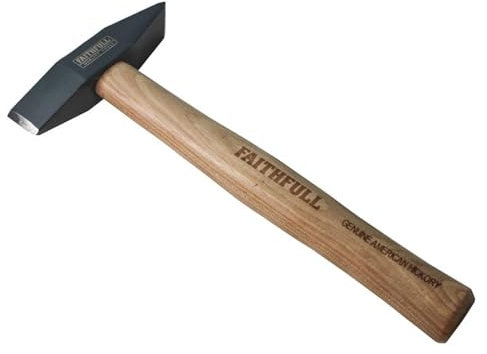 Faithfull Boiler Scaling Hammer – Chisel Head Design Chipping Hammer with FSC Certified Hickory Handle for Metalwork & Scale Removal - 16oz (454g)