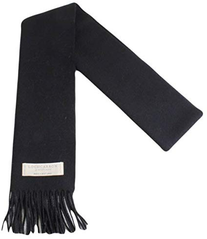 Locharron of Scotland Herren Schal aus Lammwolle, Schwarz