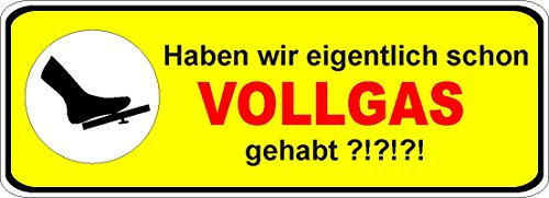 NetSpares 1 x Aufkleber Vollgas Auto Tuning Sticker Shocker JDM Turbo Autoaufkleber Fun