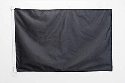 AZ FLAG Bandera Unicolor Negro 90x60cm Uso Exterior - Bandera Negra 60 x 90 cm Anillos