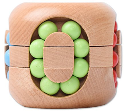 Gracelaza Denksportaufgaben Cube - Holzspielzeug - Knobelspiel - 3D Puzzle - Geduldspiel aus Holz - Ideal Mind Spielzeug und Geschenk für Junge und Mädchen