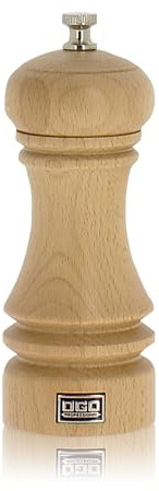OGO LIVING - Professionelle Salzmühle, 15 cm, Buchenholz, Natur – 7911101