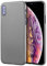 doupi UltraSlim Hülle kompatibel für iPhone XS (iPhone 10s) 5,8 Zoll, Ultra Dünn Fein Matt Handyhülle Cover Bumper Schutz Schale Hard Case Taschenschutz Design Schutzhülle, grau