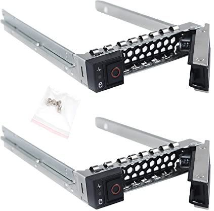 Heretom 2,5 SAS/SATA SFF Festplattenlaufwerk Festplatten Rahmen Tray Caddy für Dell 14Gen PowerEdge R340 R440 R540 R640 R740xd2 R6415 R7415 R7425 C6420 R840 R940XA (2)