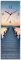 ARTLAND Wanddeko Wanduhr ohne Tickgeräusche Glas Funkuhr 20x60 cm Rechteckig Lautlos Natur See Steg Sonnenaufgang Urlaub Modern T9QL