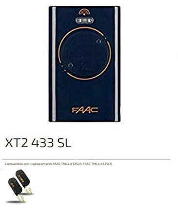 TELECOMANDO COMANDO TRASMETTITORE FAAC XT2 433 SL 787014 ex 7873902 TML SLR dfm