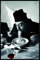 1art1 Kochkunst Poster Plakat | Bild und Kunststoff-Rahmen - Spaghetti, Rotwein, Don Camillo (91 x 61cm)