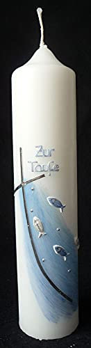 Tisch-Taufkerze 265/60 blau