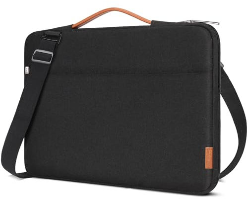 DOMISO 15-15,6 Pouces Imperméable Protection Housse Sac de Ordinateur Portable Sacoche pour 15.6 Lenovo Yoga 730/ThinkPad T580/ASUS ROG Zephyrus/Dell/HP/Dell,Noir