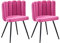 CLIPOP Schminktisch Stuhl, Lesesessel Bequem, Lounge & Cocktailsessel, Muschelsessel Weicher Kleiner Wohnzimmer Sessel mit Metal Leg, Polsterstuhl mit Armlehnen für Schlafzimmer (2, Rosa)