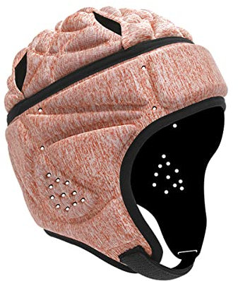 Topeter Rugby Helmet, Head Collision Protection and Padded Headgear for Flag Football, 7v7 Sports Game (Orange)