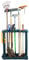 Woodside Garden Tool Holder Storage Rack Trolley with Wheels for Sheds/Garages, Portable Organiser Tidy