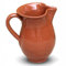 Jarra de barro para servir vino, cerveza, recipiente con asa y pico vertedor, diseño tradicional, cafeterías, bares, hogar, 20 cm, marrón, 1 litro