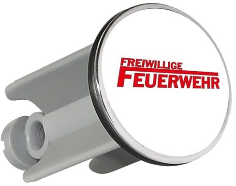 Huuraa Waschbeckenstöpsel Freiwillige Feuerwehr Geschenk 4cm für Waschbecken Abflussstopfen Freiwillige Feuerwehr Geschenkidee