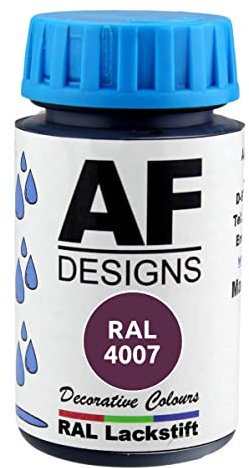Alex Flittner Designs Vernice RAL 4007 PURPURVIOLETT lucido 50 ml legno metallo mobili bagno vernice ritocco vernice di riparazione