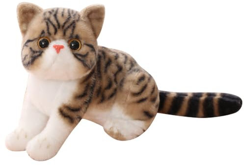 Uposao Realistic Soft Cat Toy, 26cm - Cute Cat Doll Model, Perfect for Children's Birthday Gift