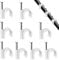 Clip per cavi, 7 mm, 100 pezzi, fermagli per unghie, resistenti, bianchi, rotondi, chiodi, filo da parete, porta ordine, spilli per cavi di gestione a clip