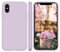 WXX iPhone X Hülle Silikon Case, Hanyhülle iPhone XS Ultra Dünn mit Microfiber, Flüssig Silikon Gel Gummi Kratzfeste Schutzhülle Matt Hülle für iPhone X/XS 5.8'' Lila