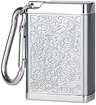 JOCXZI leichter Outdoor-Aschenbecher - taschenaschenbecher für unterwegs geruchsdicht, mobiler aschenbecher, Mini-Aschenbecher aus Metall mit Schlüsselanhänger, ultraversiegelter, isolierter