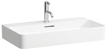 LAUFEN VAL Aufsatzwaschtisch, 1 Hahnloch, ohne Überlauf, US geschl. 750x420mm, H8162857581111, Farbe: Graphit matt