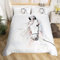 Cheval Housse de Couette 220x240cm Garçons Enfants Adolescents Cheval Blanc imprimé Literie ensemble 3D Animaux Housses de Couettes Wildlife animal Parure de Lit blanc Aquarelle cool, Microfibre