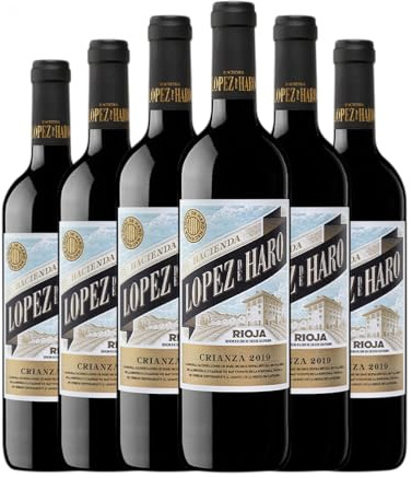 Hacienda López de Haro Rioja Crianza 75 cl Vino tinto (Caja de 6 Botellas de 75 cl)