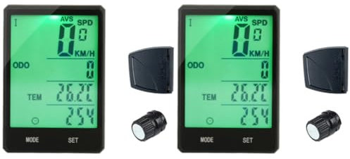 Kisangel Heimtrainer Fahrrad 2st Statisches Heimtrainer Tacho Mit Rücklicht Tachometer Fahrrad Gerät