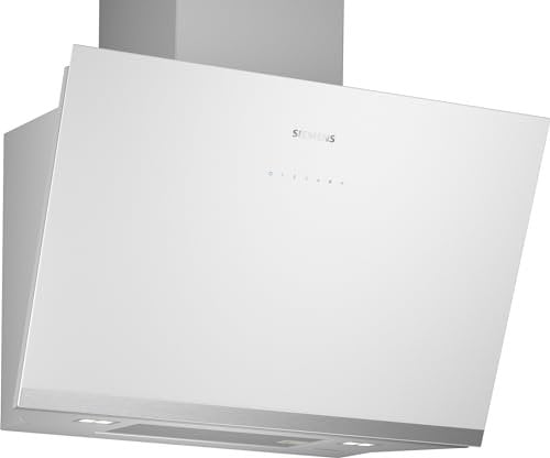 Siemens LC81KAN20 iQ500, Wandesse, 60 cm, Weiß mit Glasschirm, cookConnect System - Wandesse und Kochfeld, LED-Beleuchtung, Europas leistungsstärkste Schrägesse im Umluftbetrieb