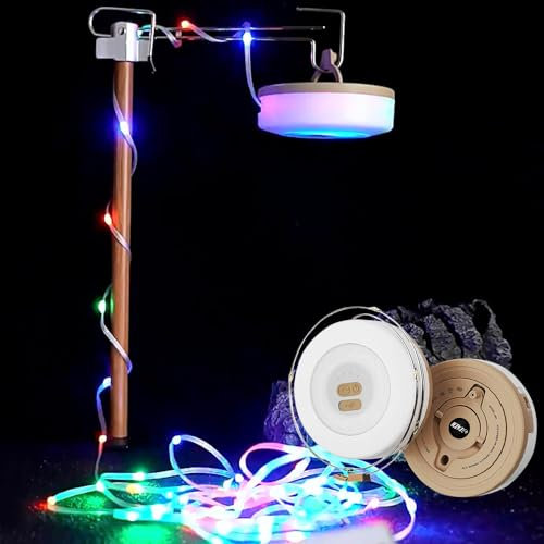 Camping String Lights, Portable LED Strip Light, USB Rechargeable IP65 6M RGB Rope Tent Star Lantern for Campsite, Awning, Kids Play Area, Bedroom, Car, Backyard, (RGB&APP, Yellow)