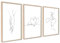 Poster Set Line Art Liebe | 3 Stück 50x70cm MIT RAHMEN HOLZ | Küssen Hand in Hand Schwarz Weiß Sprüche Zitate Bilder Wanddeko