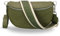 ADEL Bauchtasche Damen Echtleder Emma Silber Handgemachte Umhängetasche Crossbody Bag mit Optionalen Breiten Gemusterten Riemen Stylische Hüfttasche Made in Italy (Khaki-Silber 3, Large)