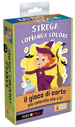 Liscianigiochi Spielkarten für Kinder, Hexe, Farbe 106011, Mehrfarbig