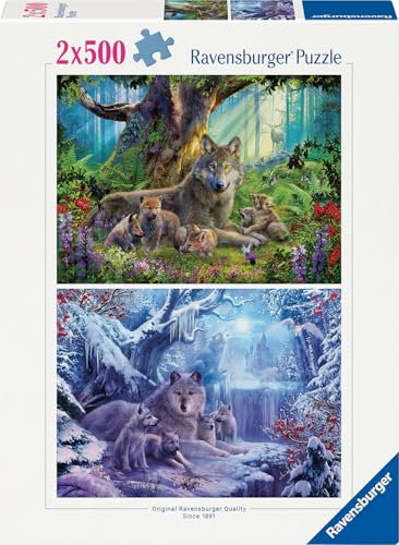 Ravensburger Puzzle 12000342 - Wölfe - 2X 500 Teile Puzzle für Erwachsene und Kinder ab 12 Jahren, Tier-Puzzle Wolf