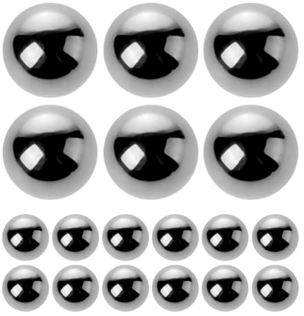 minkissy 20Pcs Paint Mixing Balls 0.2 Inch Steel Stirring Beads for Nail Polish Ink Pigment Agitator for Manicure Tattoo Bottles
