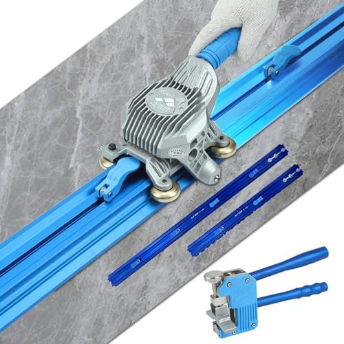 Professional Porcelain Slab Cutting Machine with Double Rails Design and Glass Suction Cup - Manual Tile Cutter for Large Ceramic Porcelain Tiles