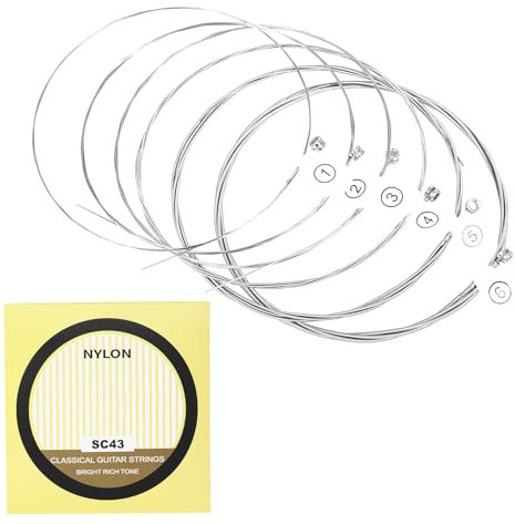 Set Gitarrensaiten Ersatzset .028-.043 Saiten Für Klassische Gitarre Durchsichtige Nylon Akustik Folk Gitarrensaiten
