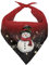 KEIAHUAN Hundehalstücher für Weihnachten, Schneemann-Aufdruck, wendbar, dreieckig, für Welpen, Winter, verstellbar, Dreieckstuch für kleine bis große Hunde und Katzen, 1 Stück