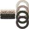 Scrunchies Haargummis Seide Satin Scrunchy, WantGor Damen 4PC Pure Mulberry Silk Skinny Elastische Haargummis Haarbänder Armbänder Pferdeschwanzhalter Haarschmuck (Beige,Champagner,Kaffee,Grau-Grün)