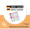 Klebe-X Namensaufkleber - nach Wunsch selbst gestalten Wunschname + Flagge alle Größen und Länder Namen Aufkleber - wetterfest personalisierte Aufkleber Fahrer/Beifahrer | XXL Konfigurator