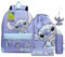 Disney Stitch Schulrucksack Mädchen Set 5 Teile Turnbeutel Trinkflasche Schlüsselanhänger Federmäppchen Kinderrucksack Schule Kita Kindergarten