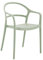 Rebecca Mobili Sedia Impilabile, Sedia da Giardino, Verde Chiaro, Polipropilene, Salvaspazio, Design Moderno, per Casa Esterno - Misure HxLxP: 81 x 57 x 51,5 cm - Art. RE7193V2
