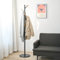 [en.casa] Appendiabiti da Terra Design Albero con Base in Marmo Colonna e Rami in Acciaio con Finitura Effetto Legno Porta Abiti Autoportante Altezza 172 cm Nero