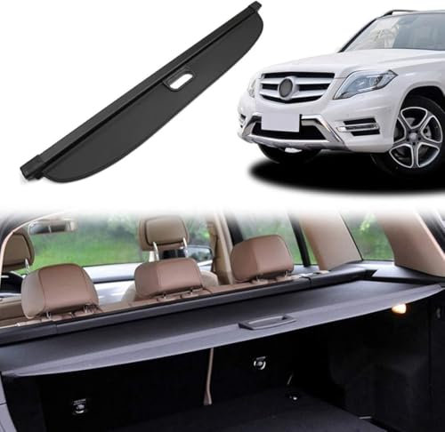 DRYFAL Auto Laderaumabdeckung für Mercedes Benz GLK 300 2008-2015 Auto Einziehbarer Laderaumabdeckung Kofferraum Schutz Der PrivatsphäRe Cargo Cover